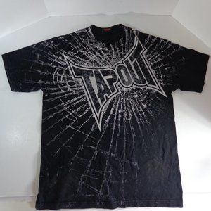 Vintage Tapout Shirt Adult Large Black Goth MMA Cage Tap-Out